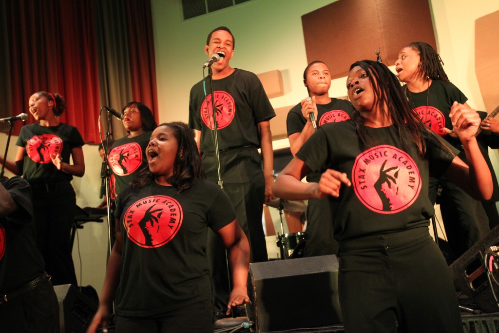 The Stax Music Academy students perform in the Stax Museum's Studio A