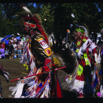 Dancers in opening arena ceremony at the Native American Indian Association of Tennessee Fall Pow-Wow.  Photo by Robert Cogswell, 2007.