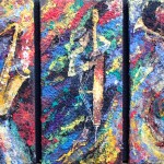 The Color of Jazz (triptych); 12 x 24 inches each, $1,195