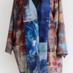 Silk jacket, print and textile, 62 x 35 inches, $480