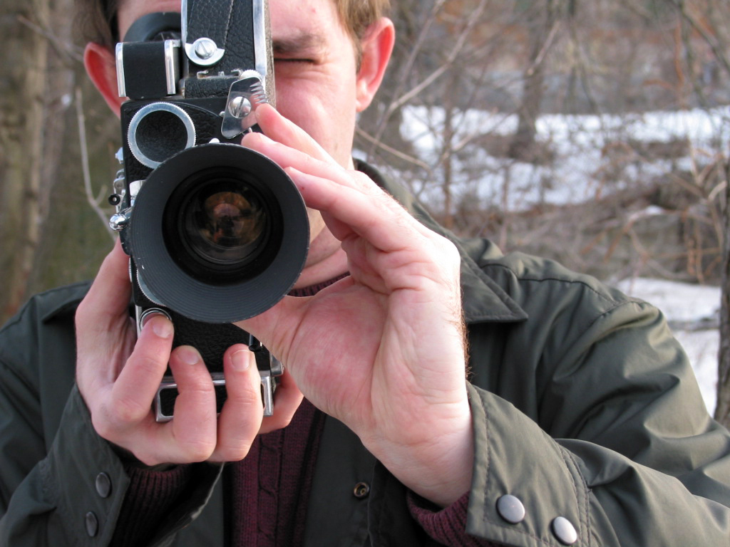 John Warren and his 16mm camera