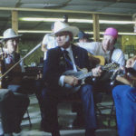 Bill Monroe during the filming of the Bluegrass movie "That High Lonesome Sound," Bill led a jam session with his devoted students, Goodlettsville, TN 1994