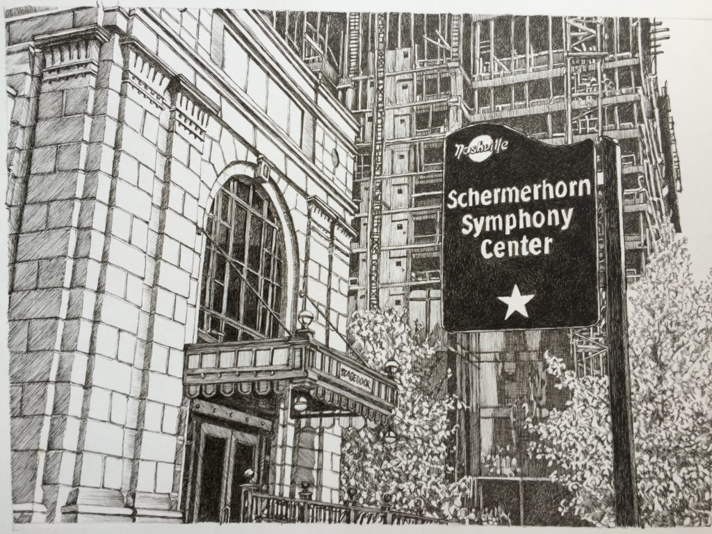 The Schermerhorn Symphony Center, sketch by NEA Chairman Jane Chu