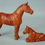 Mare and Foal, n.d.
Cedar carving