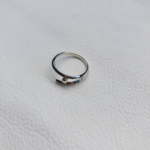 Triangle + Ball Ring, Sterling Silver, sizes: 5.75
