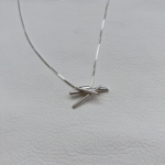 Matchstick Necklace, Sterling Silver, pendant: 0.8  x 0.4 inches, adjustable chain 16 - 20 inches
