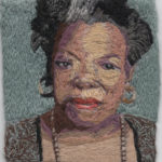 cotton thread on linen, 2 1/2 x 2 3/4 inches
