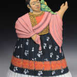 (painter, 1907-1954, Mexico) hand-built, underglaze-painted earthenware, 10.5 x 7.75 x 5.25 inches