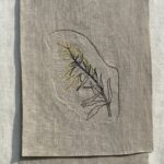 Linen, cotton, embroidery floss
15 x 10.5 inches