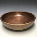 Walnut bowl, 12 x 3.5 inches