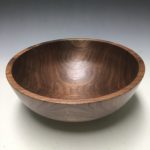 Walnut bowl, 11 x 4.5 inches