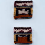 wool tapestry series, keyframe tapestries at 2.25 x2 inches