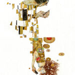 Expressing how smart phones changed our lives. Inspired by "The Kiss" by Gustav Klimt. 
