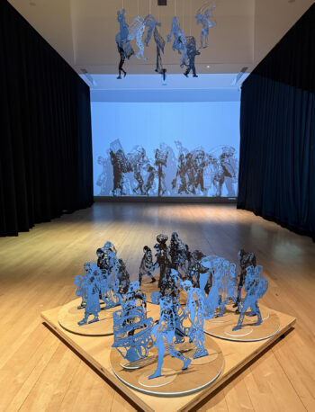 Nelson Gutierrez, A Journey into the Shadows (projected art installation), 2024