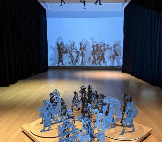 Nelson Gutierrez, A Journey into the Shadows (projected art installation), 2024