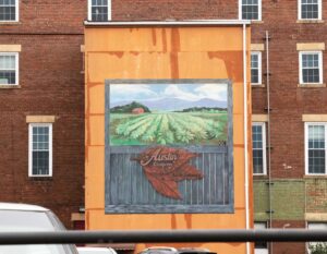 Joe Kilday and Mike Durham, Austin Company Tobacco, 2013, mural, 201 x 181 inches