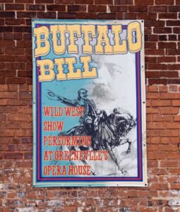 Sam Lane, Buffalo Bill, 2021, mural, 62 x 44 inches
