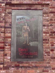Joe Kilday, David Crockett, 2013, mural, 67 x 42 inches