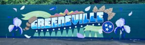 Samantha Culbertson, Greetings From Greeneville, 2020, mural, 96 x 460 inches