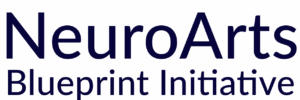 The image displays the words NeuroArts Blueprint Initiative in a large, bold font on a light background.