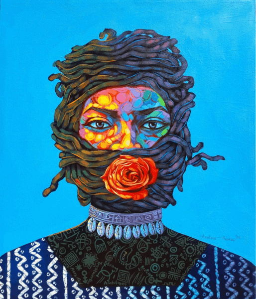 acrylic on canvas, 42 x 36 inches,