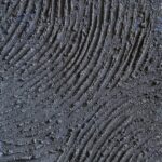 sand, gesso, and acrylic on canvas, 48 x 60 inches