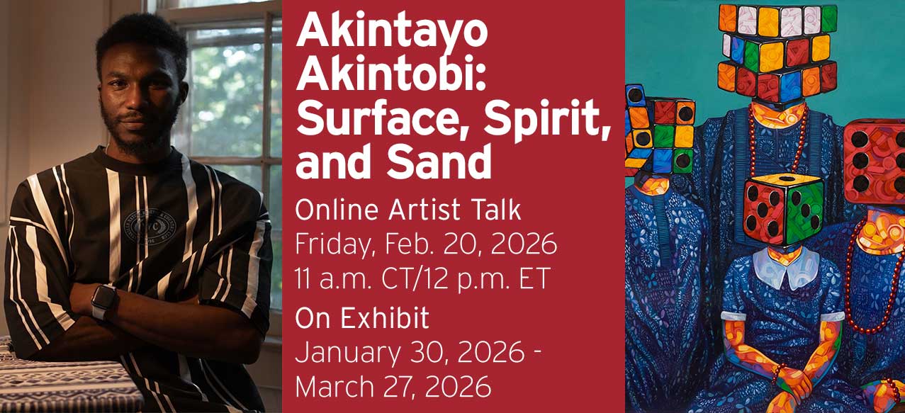 Akintayo Akintobi: Surface, Spirit, and Sand Online Artist Talk Friday Feb 20, 2026 11am
